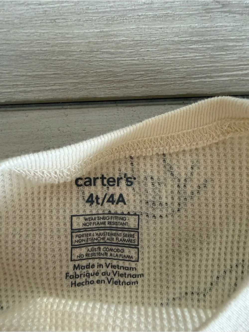 Carter's Chill Out Pajama Set Beige 4T NWOT